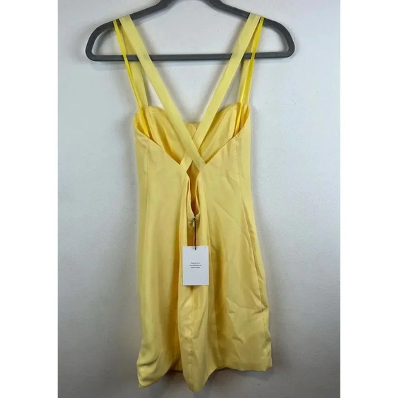 Fame and Partners Mini Dress Yellow 2 NWT - Picture 6 of 13